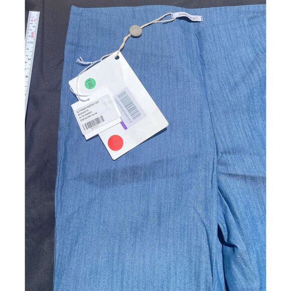 ODIEUSES Women's Slim Fit Blue Pants Size M Cotton/Polyester New With Tags - Picture 2 of 4